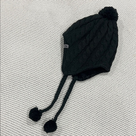 The North Face Black Cable Knit Earflap Hat - Picture 3 of 10